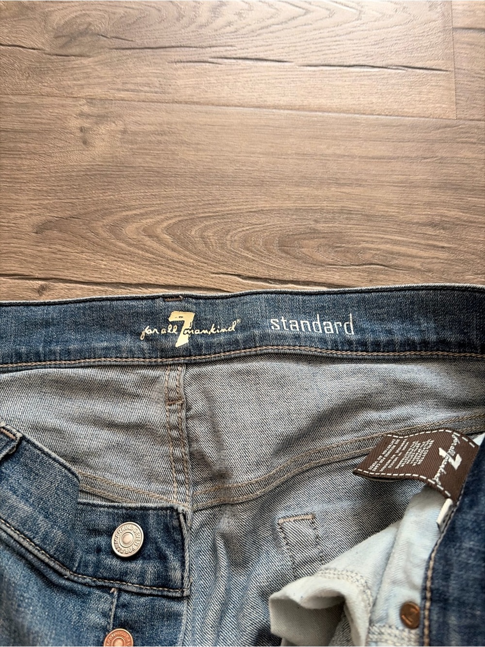 7 For All Mankind Men's Straight Jeans - Medium Blue Wash